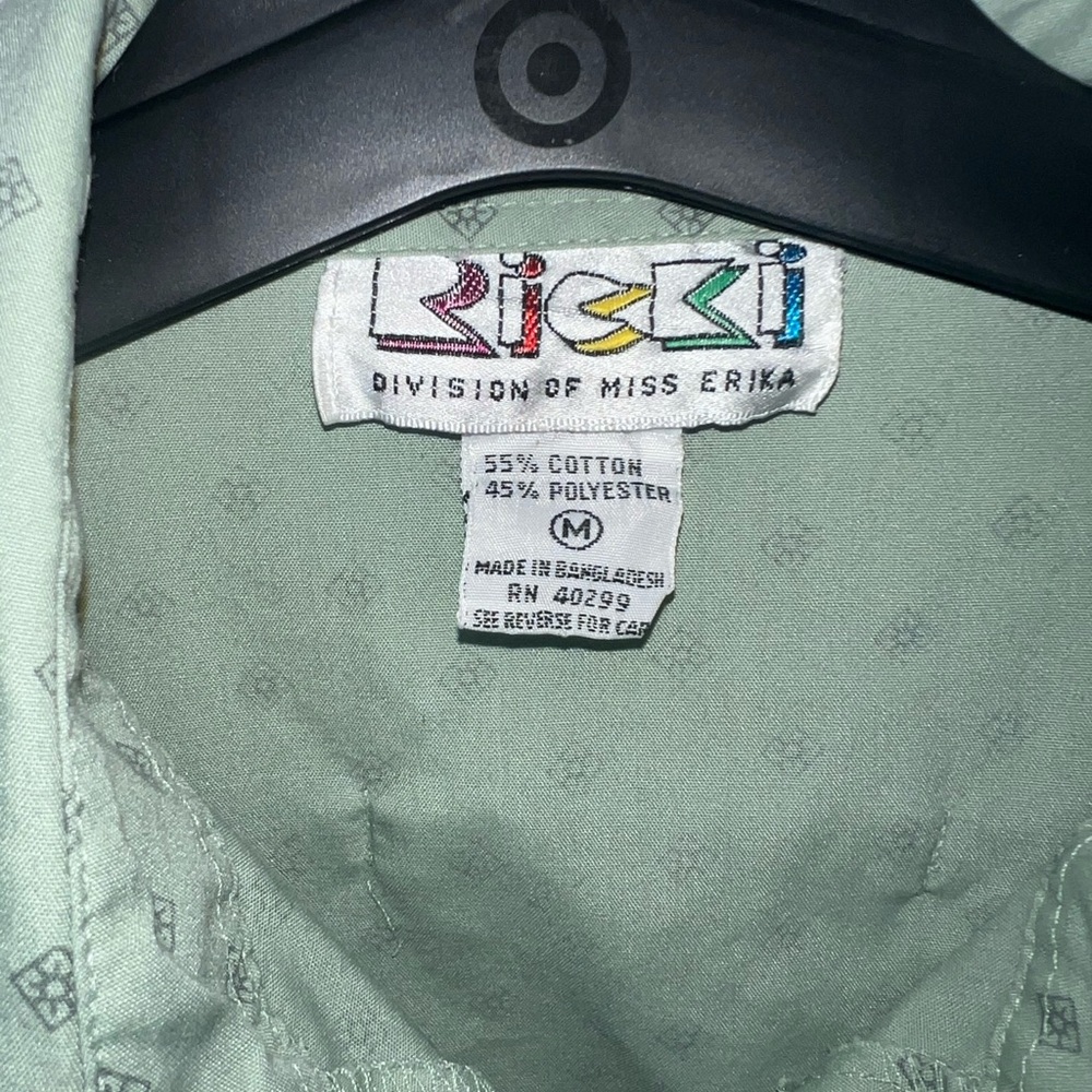 Ricki's Olive Patterned Button Down Shirt - image 3